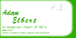 adam elbert business card